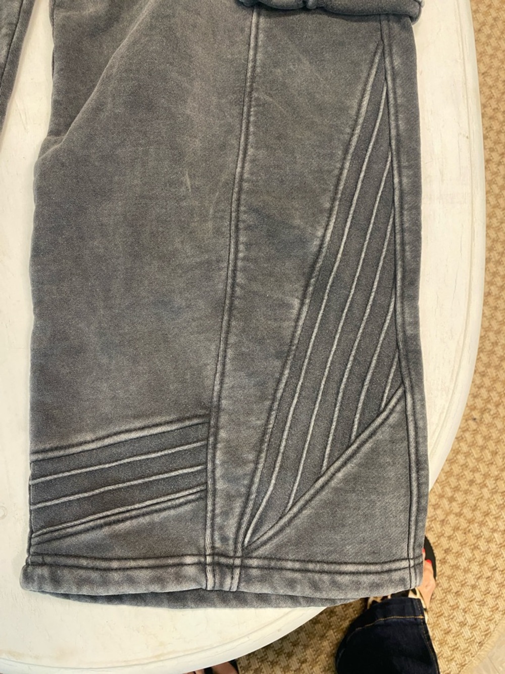 Youngla Batman Washed Gray Cargo Sweatpants with Side Pockets - Picture 6 of 9